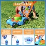 Joyfy Bubble Lawn Mower Toddler Toys, 15 Pcs Bubble Machine Summer Outdoor Toys Games for Toddlers Preschool Kid Boys Girls Birthday Easter Gifts-Blue - Image 2